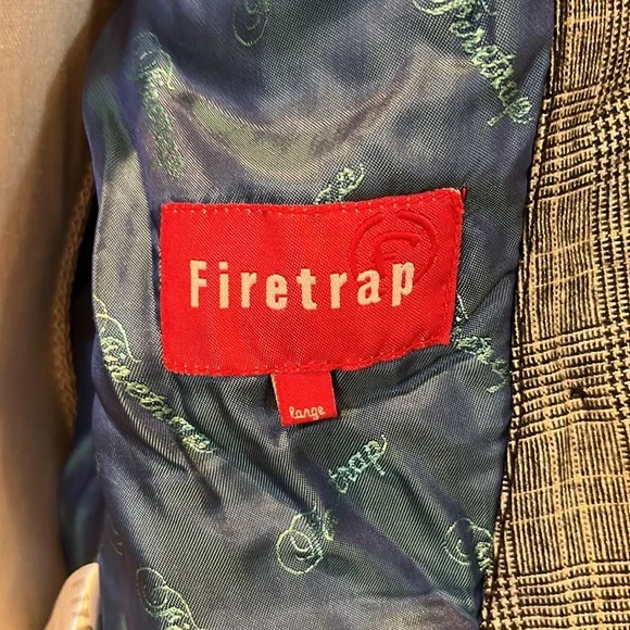 Firetrap Plaid Grey Cropped Blazer Size L - Picture 6 of 8
